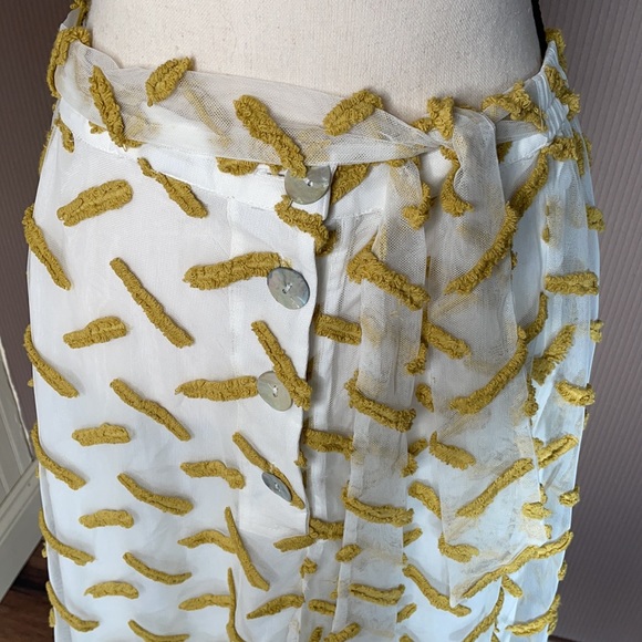 Daniel rainn cream/green skirt size large - Picture 2 of 11